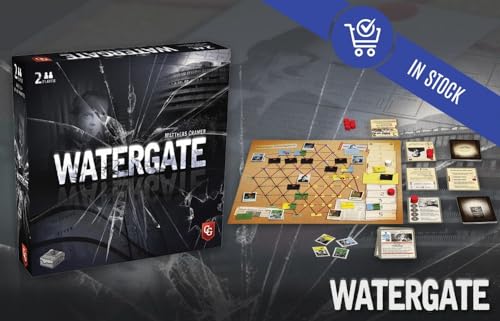 Capstone Games: Watergate, Strategy Board Game, History of Watergate Included with Game, 2-Player Game of The Year 2019, Ages 12 and Up, Cover Color May Vary