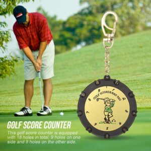 Golf Score Counter 18 Holes Tally Counter Hand Held Clicker Digit Counter Golf Numbers Clicker with Clip Keychain for Golf Accessory