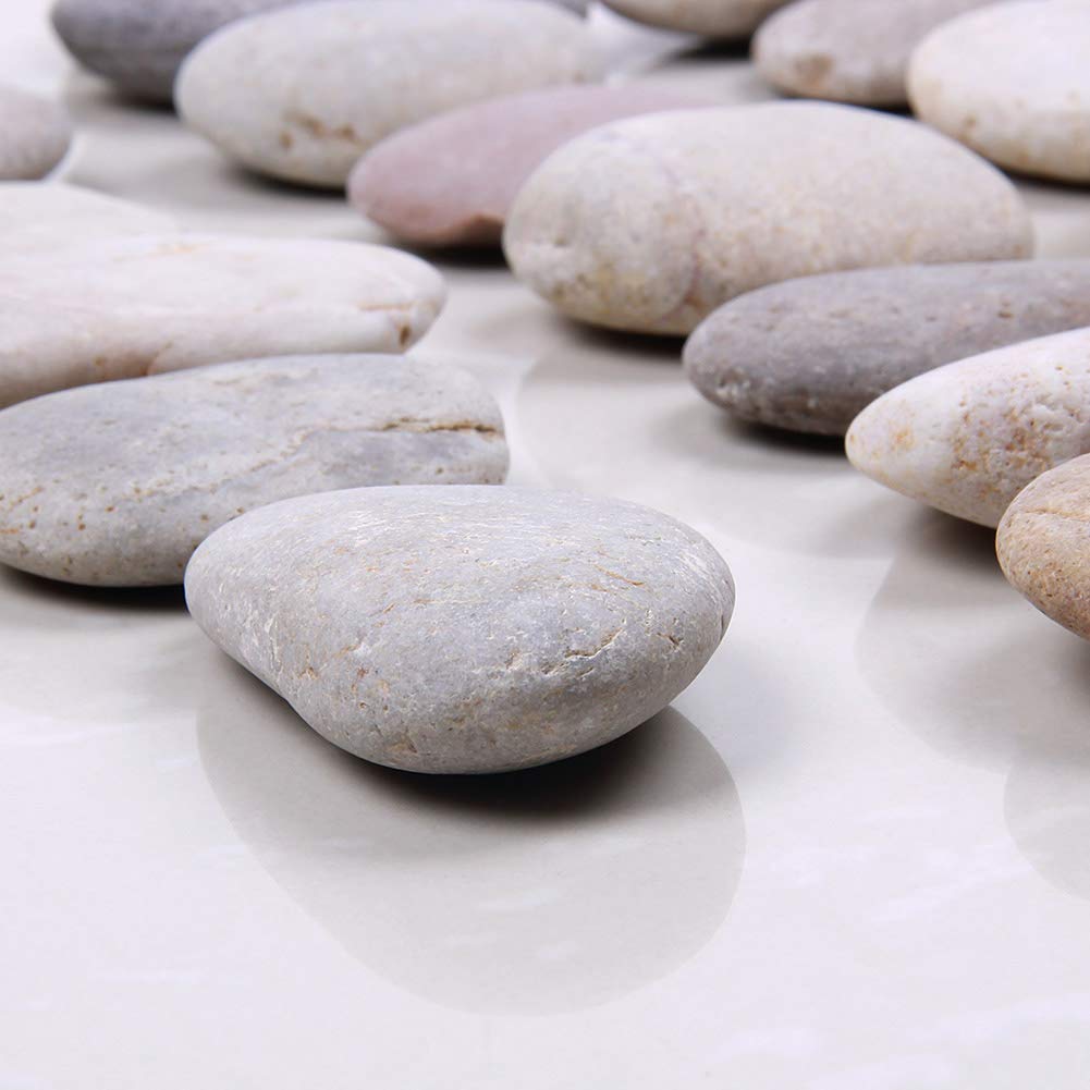 20 pcs 2-3 inch Natural Rocks for Painting Kindness Rocks Crafting Party Pack Bundle River Stones for Painting Crafts – Natural Smooth Surface Arts & Crafting Rock Painting Supplies for Kid Painters