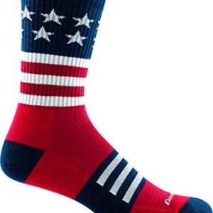 DARN TOUGH (Style 1976) Men's Captain Stripe Hike/Trek Sock - Stars and Stripes, Large