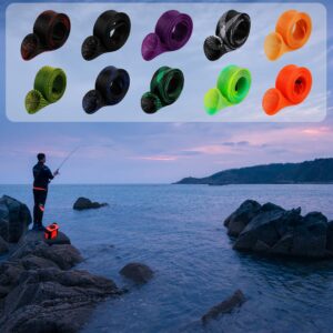 10Pcs Rod Sock Fishing Rod Sleeve Rod Cover Braided Mesh Rod Protector Pole Gloves Fishing Tools. Flat or Pointed End/Spinning or Casting Rods. for Casting Sea Fishing Rod/Spinning Fishing Rod