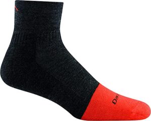 darn tough men's1/4 steely midweight sock with cushion & full cush toe box - graphite x-large