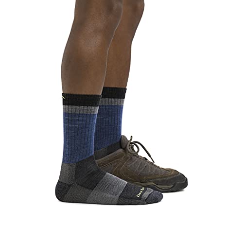 Darn Tough Men's Heady Stripe Micro Crew Light Cushion Sock (Style 1924) - Fatigue, Large