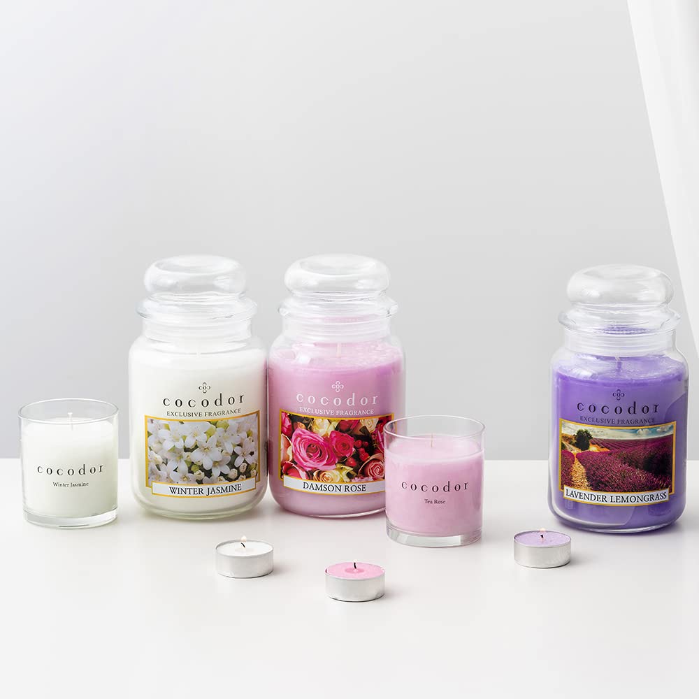 COCODOR Scented Tealight Candles/Garden Lavender / 100 Pack / 4-5 Hour Extended Burn Time/Made in Italy, Cotton Wick, Scented Home Deco, Fragrance, Mother's day