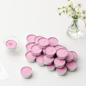 COCODOR Scented Tealight Candles/Garden Lavender / 100 Pack / 4-5 Hour Extended Burn Time/Made in Italy, Cotton Wick, Scented Home Deco, Fragrance, Mother's day