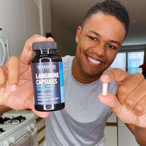 L Arginine L Citrulline Nutritional Supplements NO Nitric Oxide Booster | Stamina Endurance Performance for Workouts | 2 Months Supply of L Arginine 500mg Nitric Oxide Pills for Men | 120 Capsules