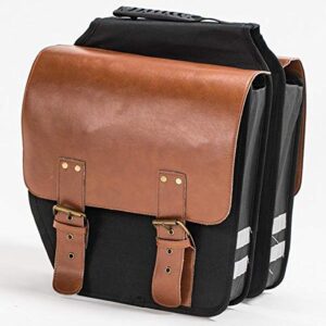 cheetah cafe racer leather pannier