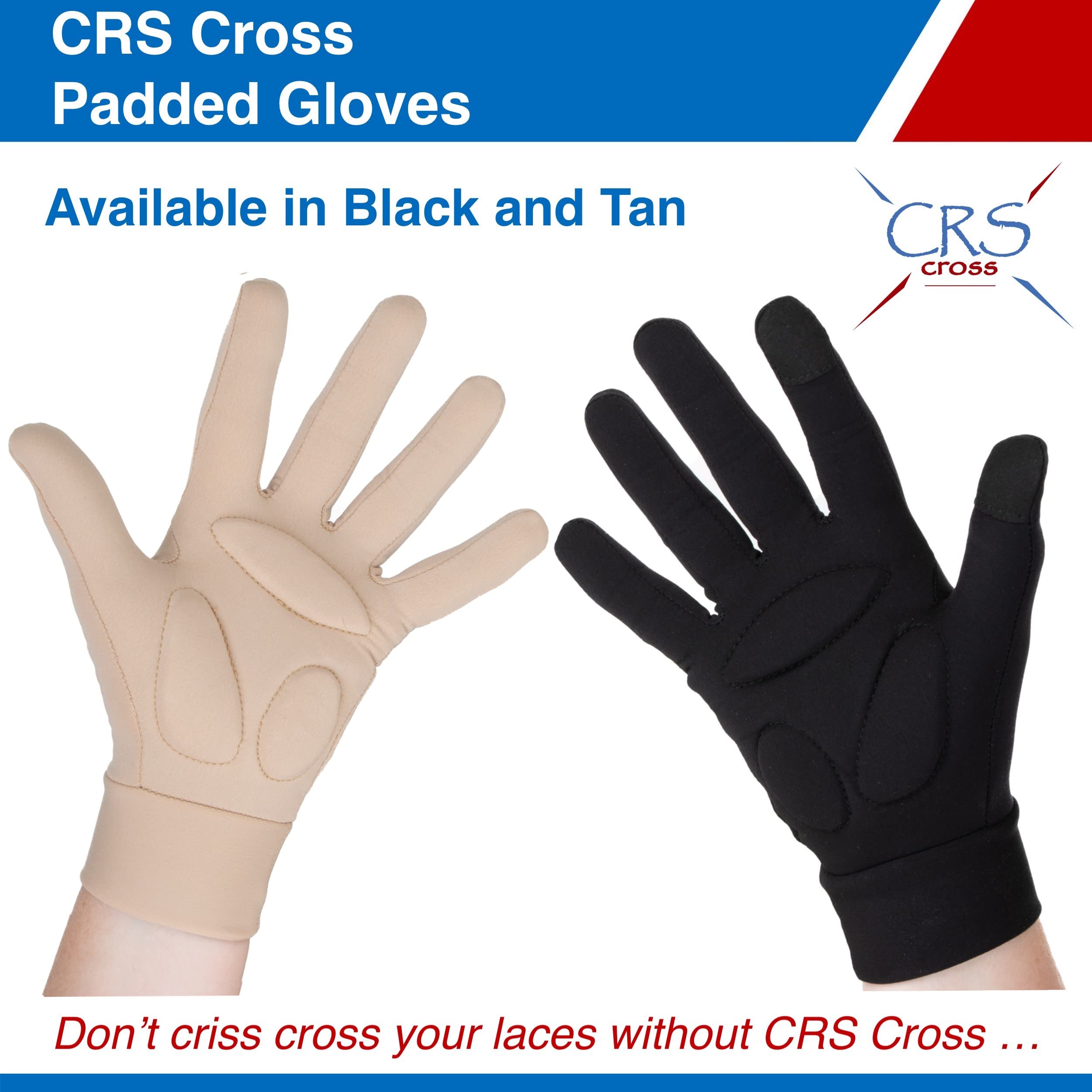 CRS Cross Padded Skating Gloves - Warm Padded Protection for Ice Skating Practice, Figure Skating Testing, Dance Competition, Roller Skating and Cheer. (Black, Youth Small- Toddler)