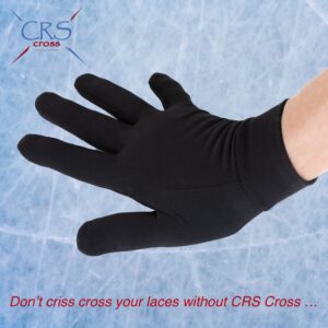 CRS Cross Padded Skating Gloves - Warm Padded Protection for Ice Skating Practice, Figure Skating Testing, Dance Competition, Roller Skating and Cheer. (Black, Youth Small- Toddler)