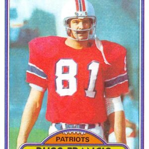 1980 Topps #80 Russ Francis New England Patriots NFL Football Card NM-MT