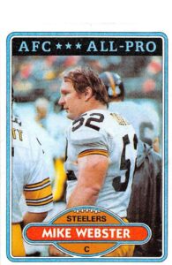 1980 topps #350 mike webster pittsburgh steelers nfl football card nm-mt