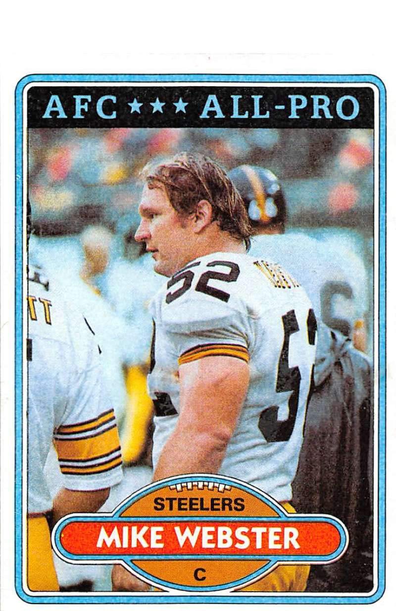 1980 Topps #350 Mike Webster Pittsburgh Steelers NFL Football Card NM-MT