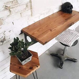 fof friend of family industrial rustic wall-mounted table, dining table desk, pine wood wall-mounted bar tables (47"x18")
