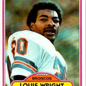 1980 Topps #90 Louis Wright Denver Broncos NFL Football Card NM-MT