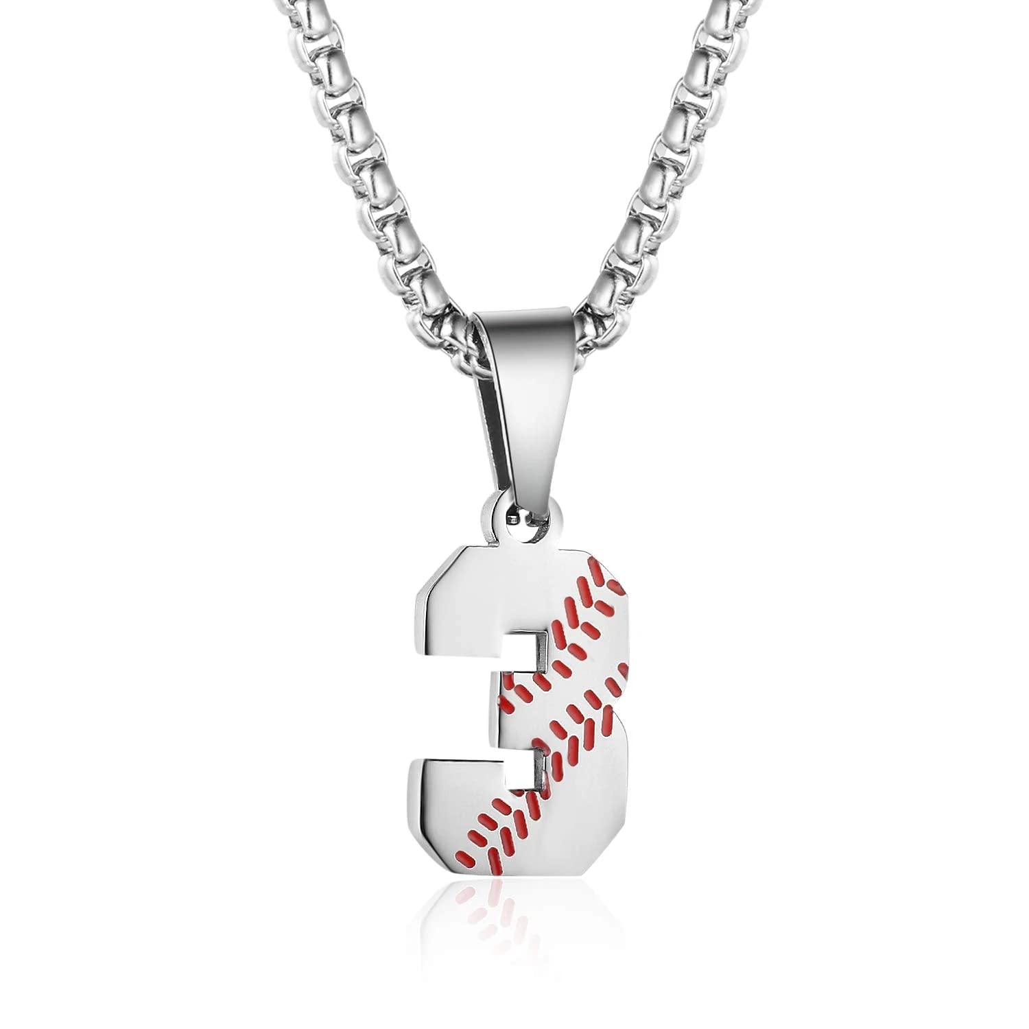 TLIWWF Inspiration Baseball Jersey Number Necklace Stainless Steel Charms Number Pendant for Boys Men (3)