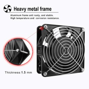 Wathai AC 12038 120mm x 38mm 110V 120V Dual Ball Metal Cooling Axial Fan High Airflow