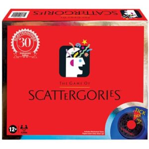 scattergories 30th anniversary edition with electronic timer by winning moves games usa, timeless family game enjoyed by millions for ages 12 and up, 2-6 players (1229)