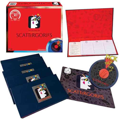 Scattergories 30th Anniversary Edition with Electronic Timer by Winning Moves Games USA, Timeless Family Game Enjoyed by Millions for ages 12 and up, 2-6 Players (1229)