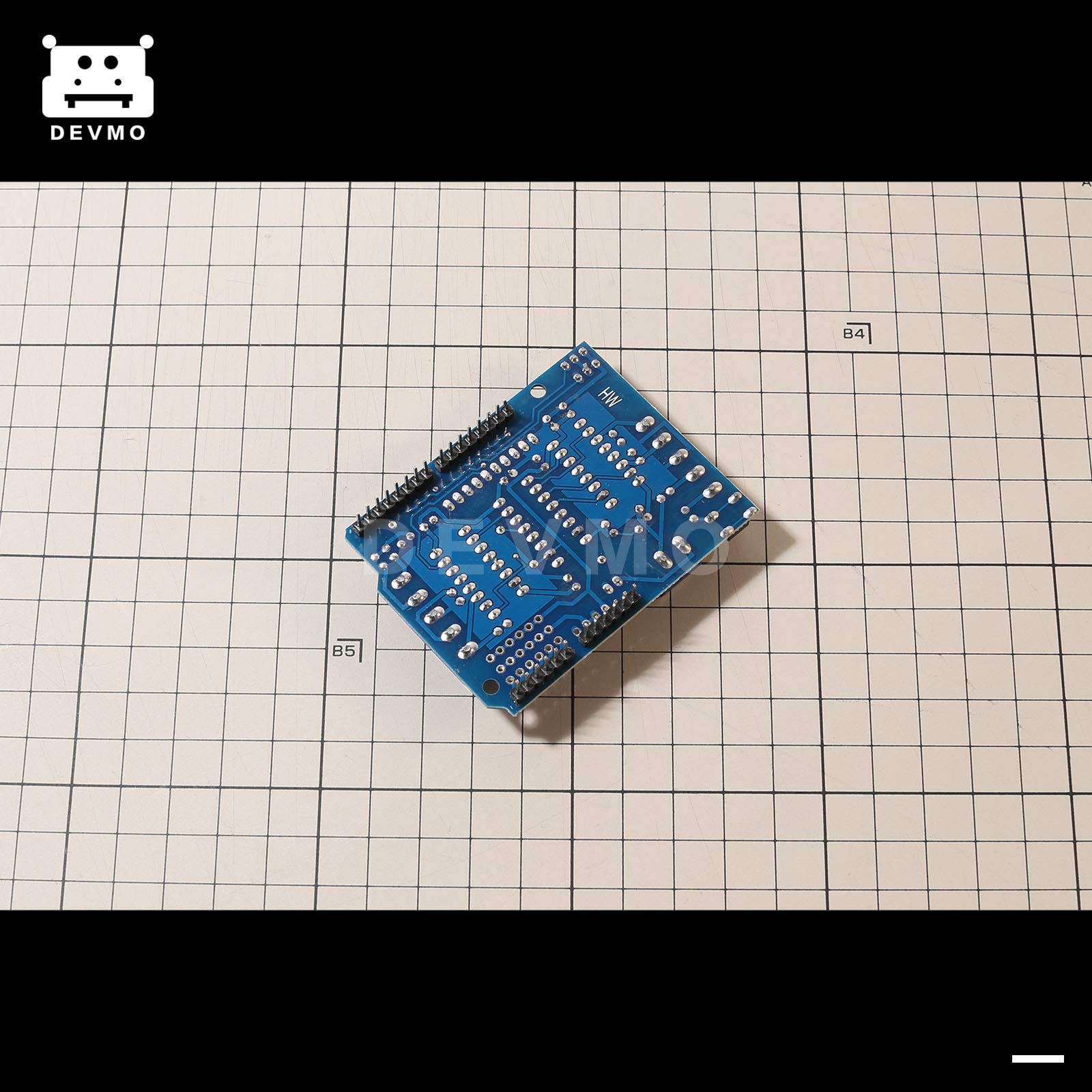 DEVMO L293D Motor Drive Shield Expansion Board Compatible with Ar-duino Duemilanove Mega UNO R3 AVR ATMEL