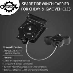 Spare Tire Hoist Spare Tire Winch Carrier | for 1999-2017 Chevy Silverado 1500 2500 3500 Suburban Tahoe, GMC Sierra 1500 2500 3500 Yukon | Replaces# 924-510, 20870067, 15703311, 15866164