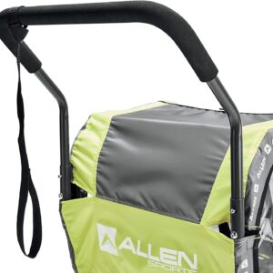 Allen Sports Deluxe Steel 1-Child Bicycle Trailer and Stroller, Green