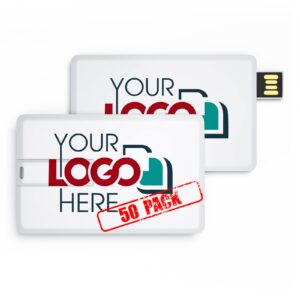 possibox custom credit card usb flash drive 256mb imprinted with your logo - as promotional gift - bulk - customizable 50 pack