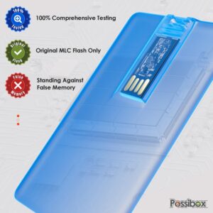 Possibox Custom Credit Card USB Flash Drive 256MB Imprinted with Your Logo - as Promotional Gift - Bulk - Customizable 50 Pack