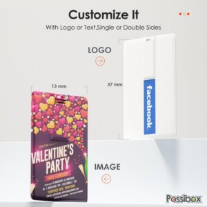 Possibox Custom Credit Card USB Flash Drive 256MB Imprinted with Your Logo - as Promotional Gift - Bulk - Customizable 50 Pack