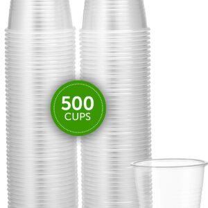 PLASTICPRO plastic Cups 5 oz Disposable Clear Beverage Tumbler (500 Count)