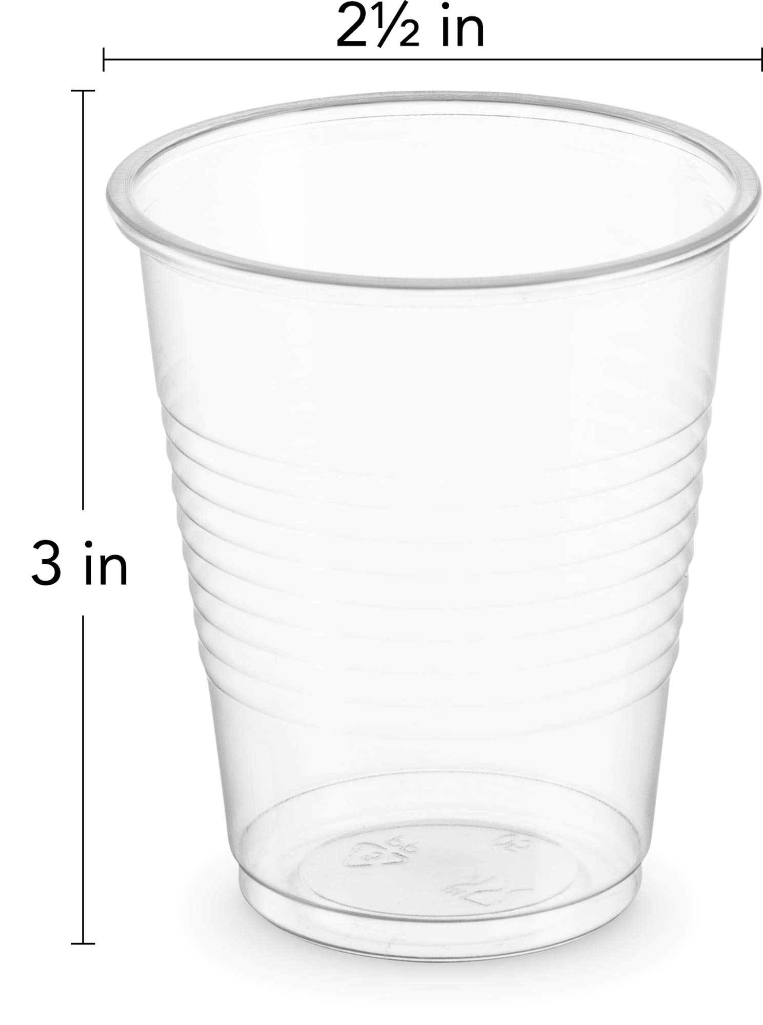 PLASTICPRO plastic Cups 5 oz Disposable Clear Beverage Tumbler (500 Count)