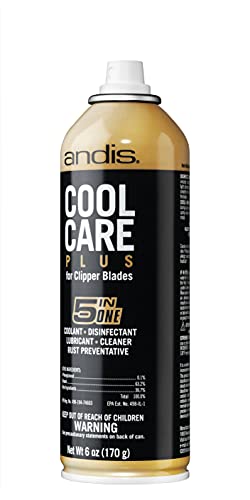 Andis Cool Care Plus 5-in-1 Clipper Spray-6oz Can, 6 Ounce (Pack of 1), Black