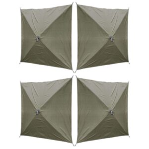 clam quick set screen hub green tent wind & sun panels, accessory only (4 pack)