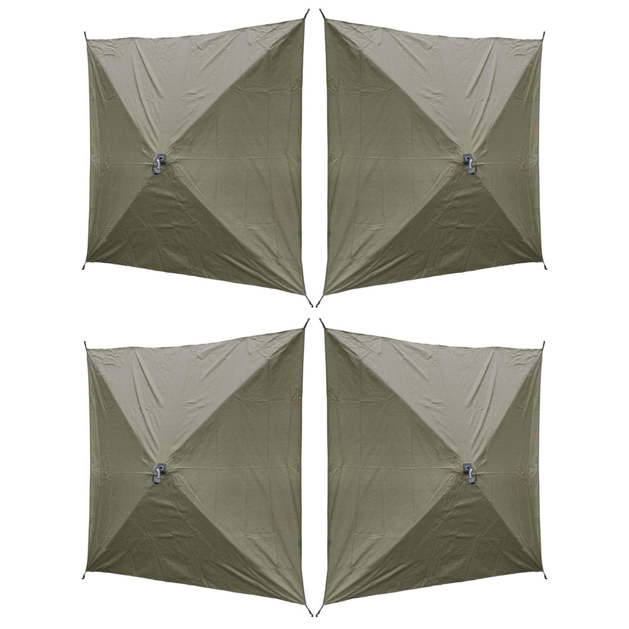 CLAM Quick Set Screen Hub Green Tent Wind & Sun Panels, Accessory Only (4 Pack)