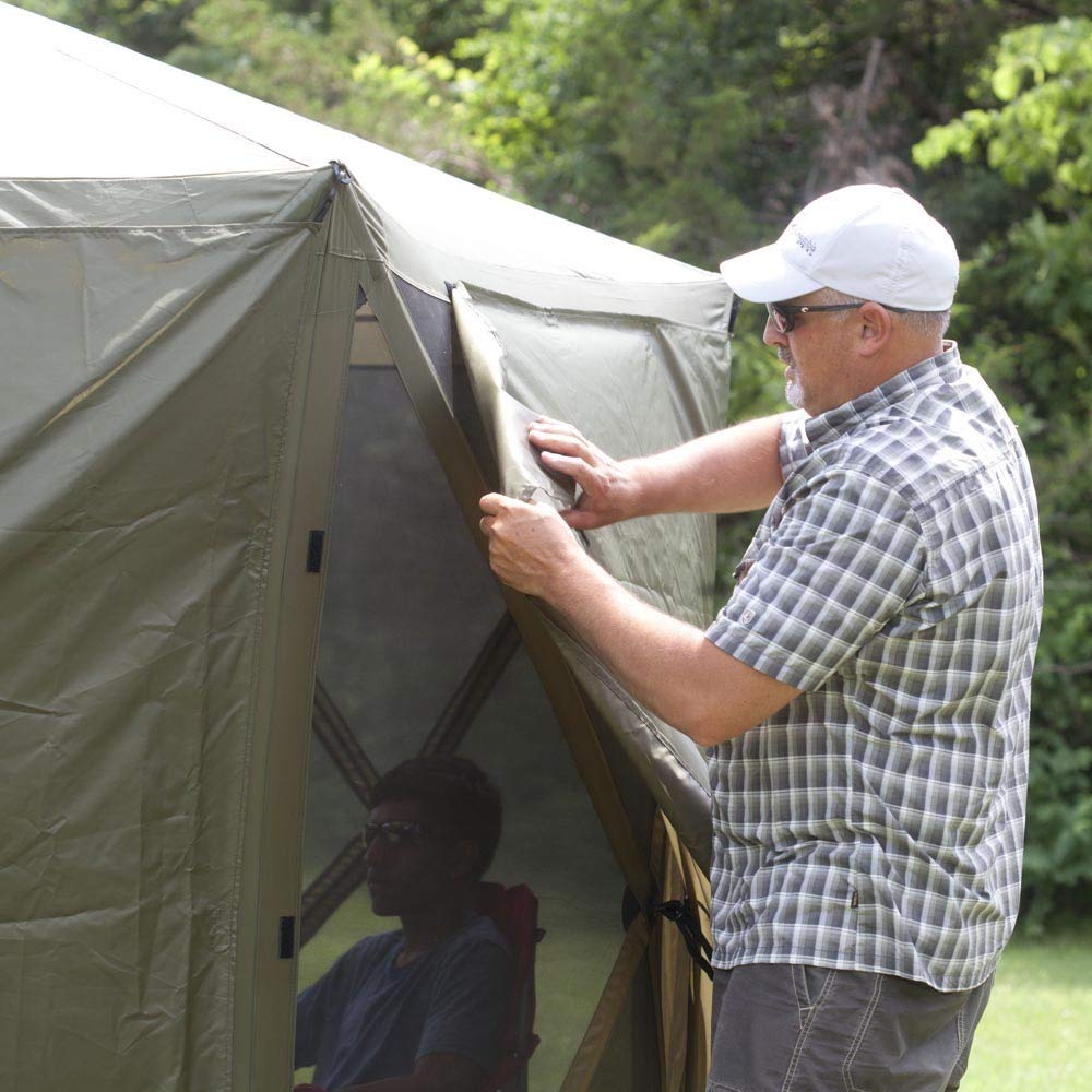 CLAM Quick Set Screen Hub Green Tent Wind & Sun Panels, Accessory Only (4 Pack)