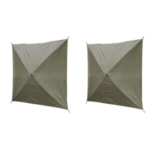 CLAM Quick Set Screen Hub Green Tent Wind & Sun Panels, Accessory Only (4 Pack)