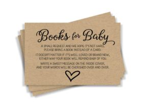 all ewired up 50 gender neutral kraft baby shower book insert request cards (50-cards)