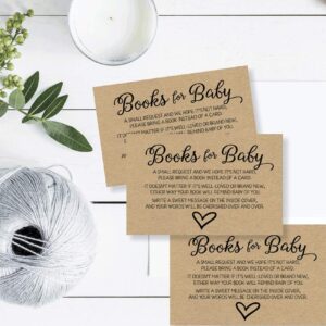 All Ewired Up 50 Gender Neutral Kraft Baby Shower Book Insert Request Cards (50-Cards)