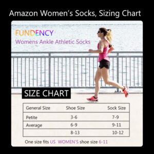 FUNDENCY 6 Pack Women Ankle Athletic Socks Low Cut Breathable Running Tab Socks with Cushion Sole