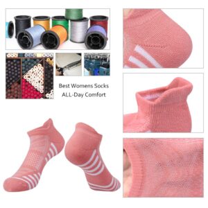 FUNDENCY 6 Pack Women Ankle Athletic Socks Low Cut Breathable Running Tab Socks with Cushion Sole