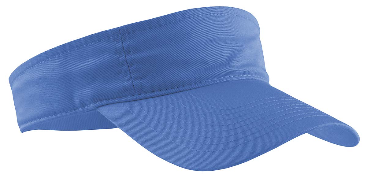 Custom Visor Hat Embroider Your Own Text Customized Adjustable Fit Men Women Visor Cap (Ultramarine)