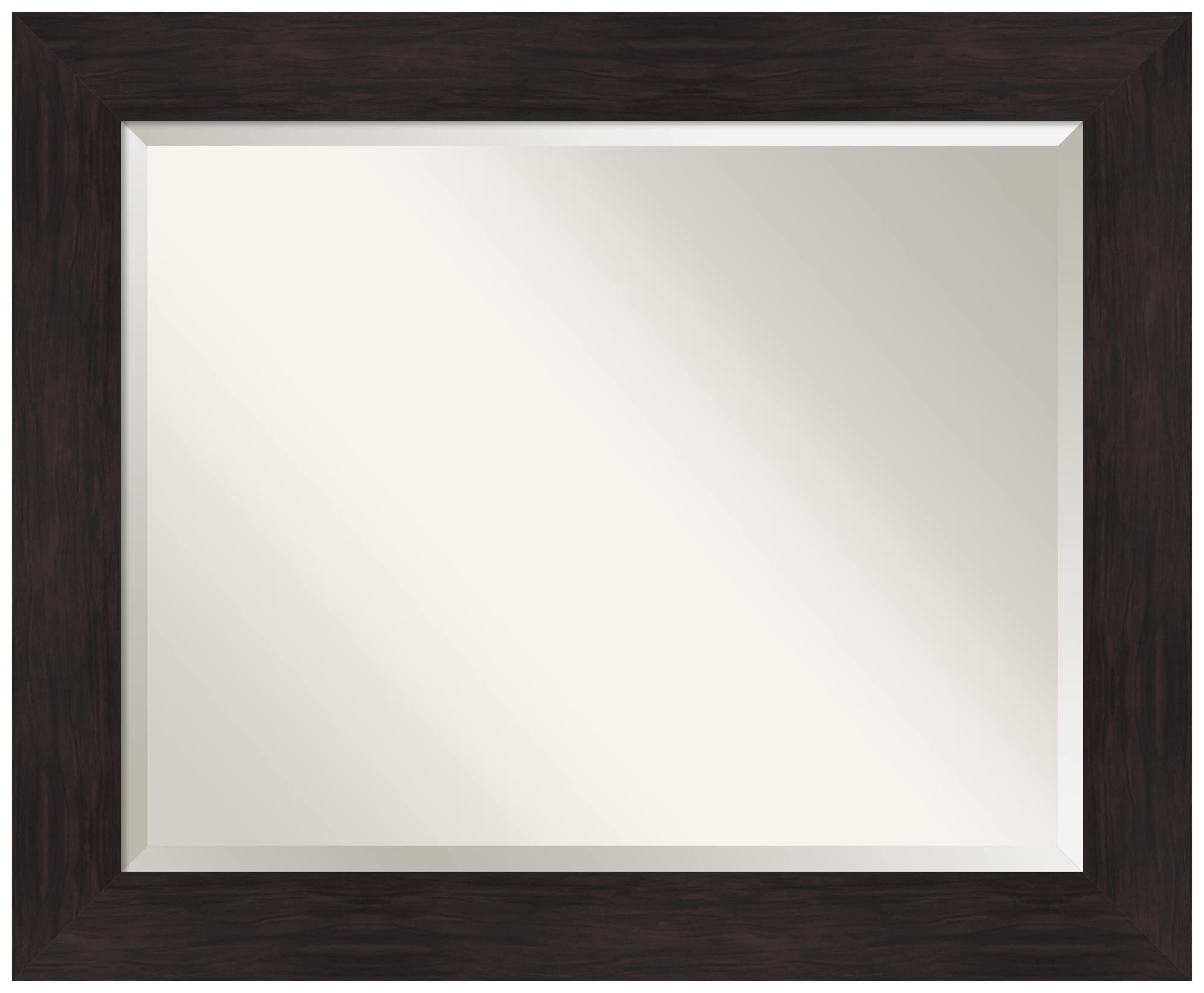 Amanti Art Bathroom Mirror, Furniture Espresso Wall Mirror for use as Bathroom Vanity Mirror Over Sink (27.75 x 33.75 in.) Beveled Mirror, Brown Mirror, Casual Mirror from WI, USA