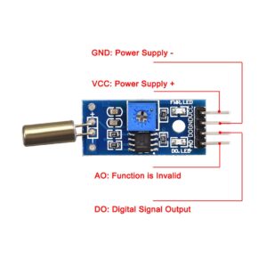 uxcell Angle Sensor Module SW-520D Golden Ball Switch Tilt Sensor Module for Arduino 5pcs