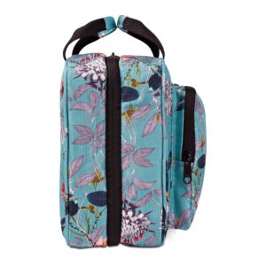 Bag&Carry Large Travel Hanging Toiletry Bag For Women - Folding Bathroom Toiletry Cosmetic Organizer - XL Hanging Travel Bag For Full Size Toiletries (teal)