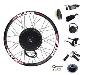 nbpower 72v 2000w rear wheel motor, 2000w electric bicycle conversion kit with mutifunction sw900 display,72v 45a controller, with 7 speed flywheel (26inch)