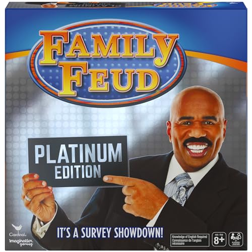 Spin Master Family Feud Platinum Edition, Family Party Board Game, for Families Adults and Kids Ages 8 and up