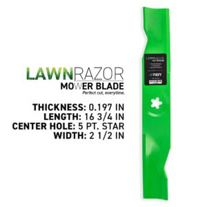 8TEN LawnRAZOR Mower Blade Set for Craftsman AYP Poulan Husqvarna GTH YTH 48 inch Deck 180054 173920 532180054 (High Lift)