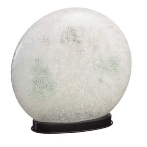 Cypress Home Beautiful Christmas Snowman and Cardinal Hand Painted Glass LED Disc Table Décor - 10 x 3 x 10 Inches Indoor/Outdoor Decoration for Homes, Yards and Gardens