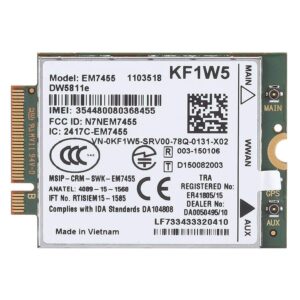 4G Module, Replacement Qualcomm 4G LTE WWAN NGFF Card Module Wireless EM7455 for Dell DW5811e