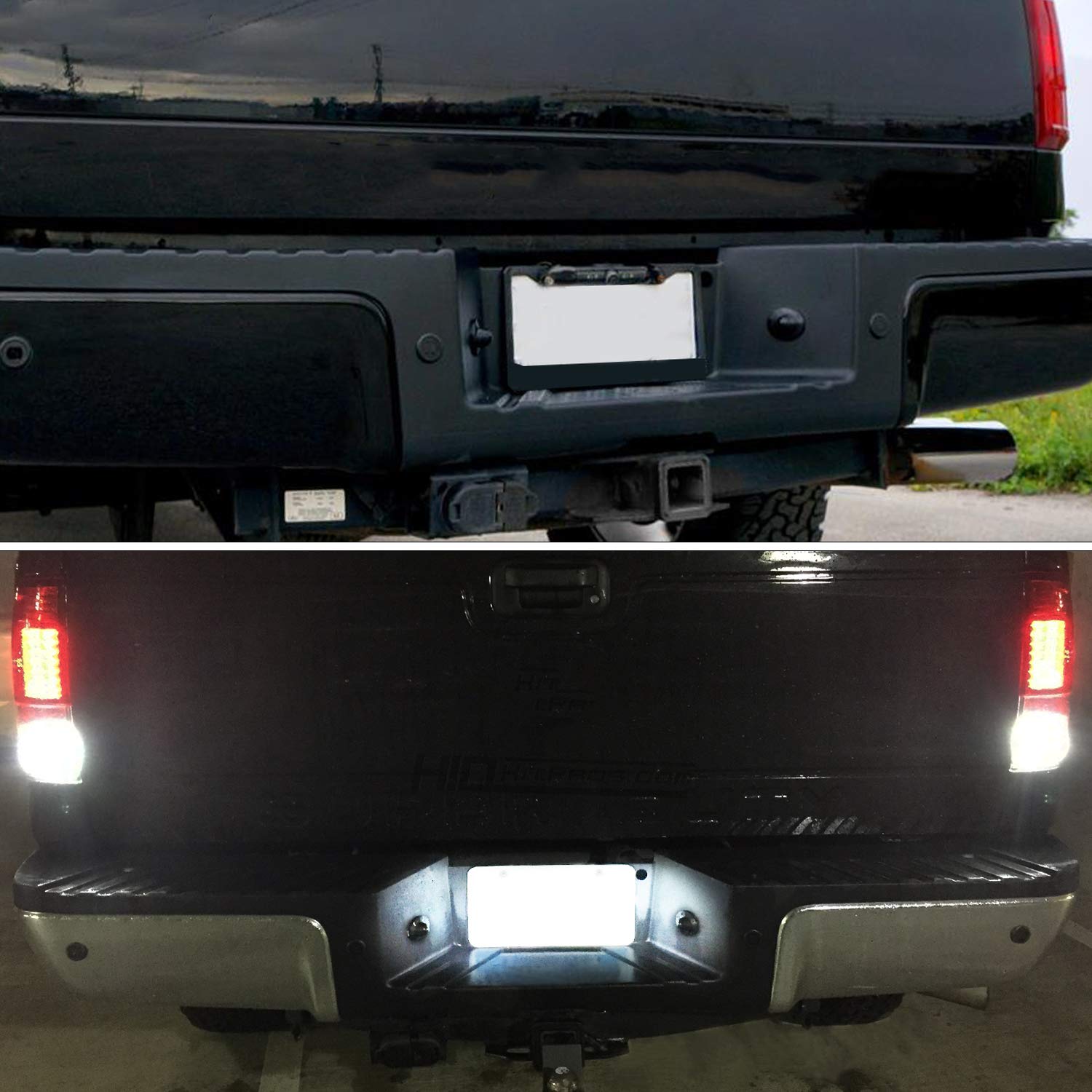 RUXIFEY LED License Plate Lights Tag Light Lamp Assembly Compatible with Ford F150 F250 F350 Super Duty Ranger Explorer Bronco Excursion Expedition, 6500K Black, Pack of 2