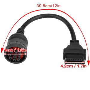 9 Pin to Adapter, Universal PVC 16 to 9 Pin 9 Pin Adapter Adapter 9 Pin to Adapter Lyumo Truck Interface Female